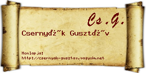 Csernyák Gusztáv névjegykártya