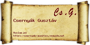 Csernyák Gusztáv névjegykártya