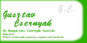 gusztav csernyak business card