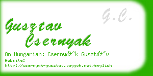 gusztav csernyak business card